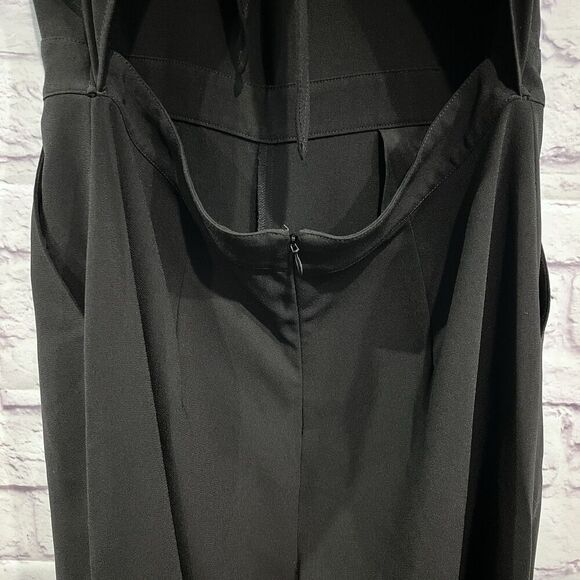 Madewell Womens Size 12 Apron Bow Back Jumpsuit Wide Leg Black Relaxed Fit - Picture 10 of 15
